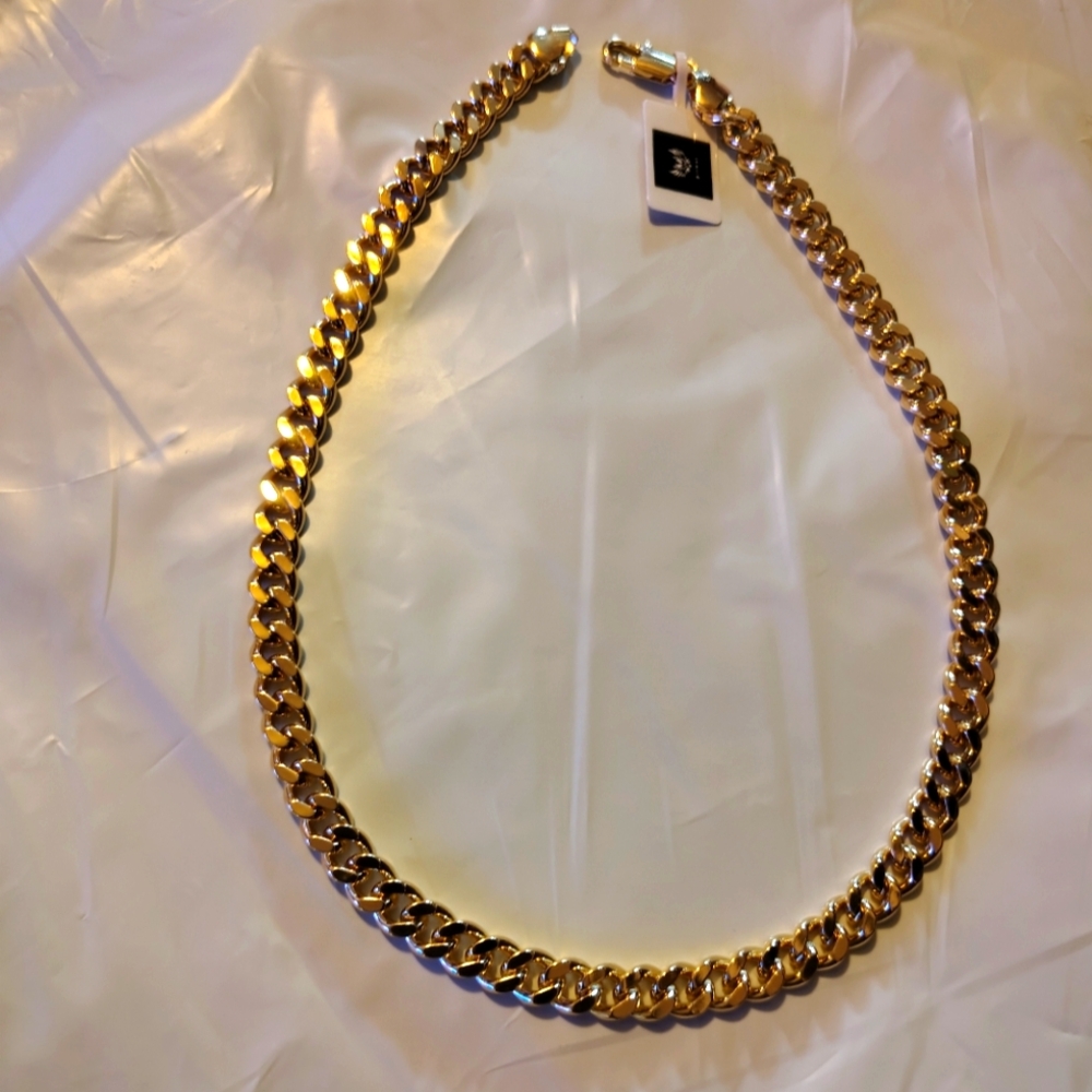 SOLD 18k Gold Filled Cuban 18in 8mm